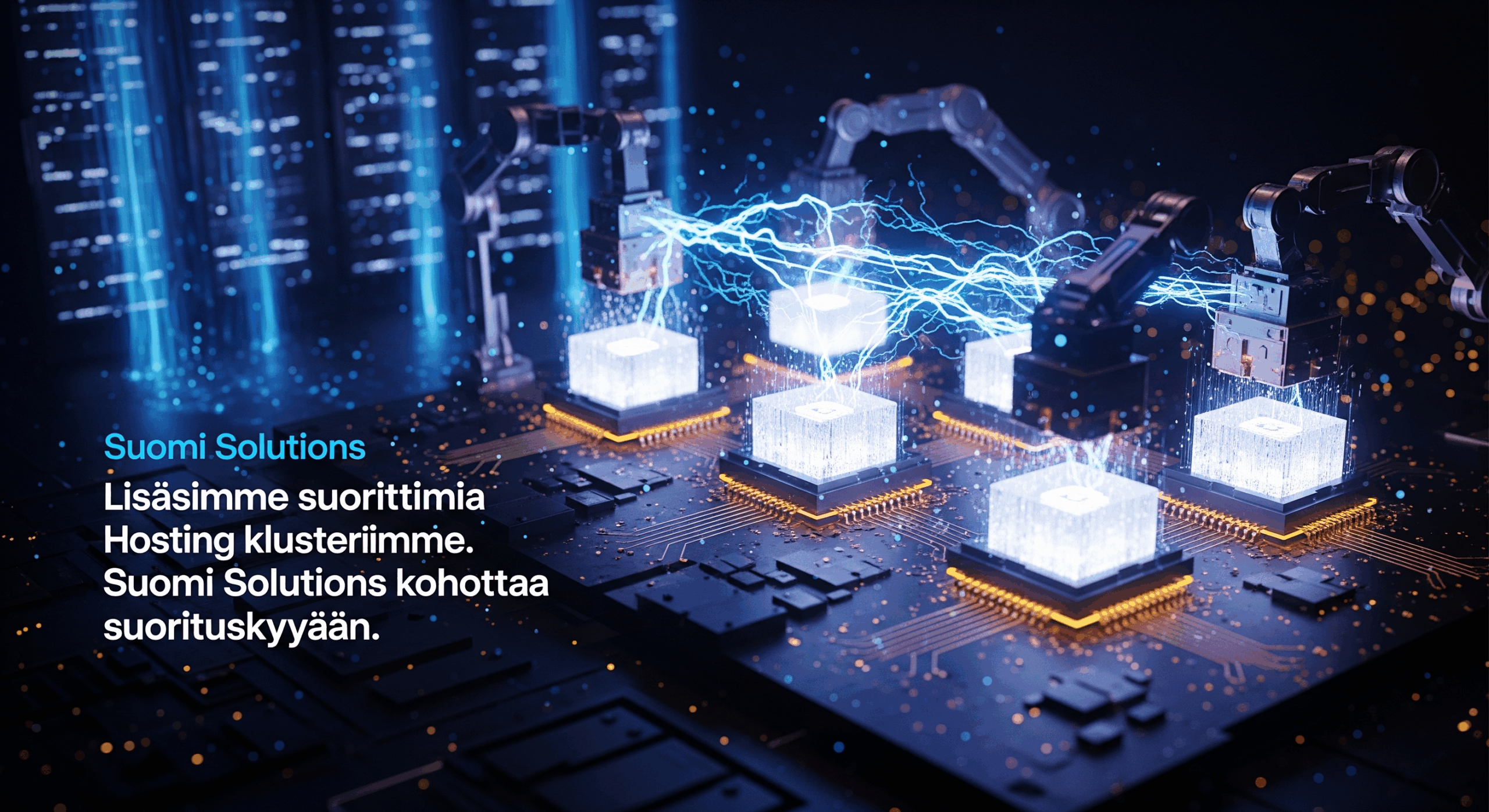Lisäsimme suorittimia Hosting klusteriimme. Suomi Solutions kohottaa suorituskykyään.