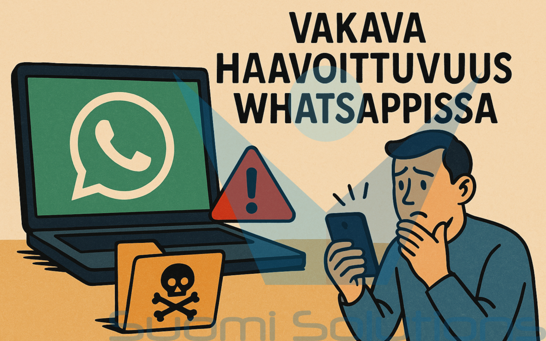 Vakava haavoittuvuus WhatsAppissa. Haitallinen tiedosto voi johtaa laitteen kaappaamiseen.
